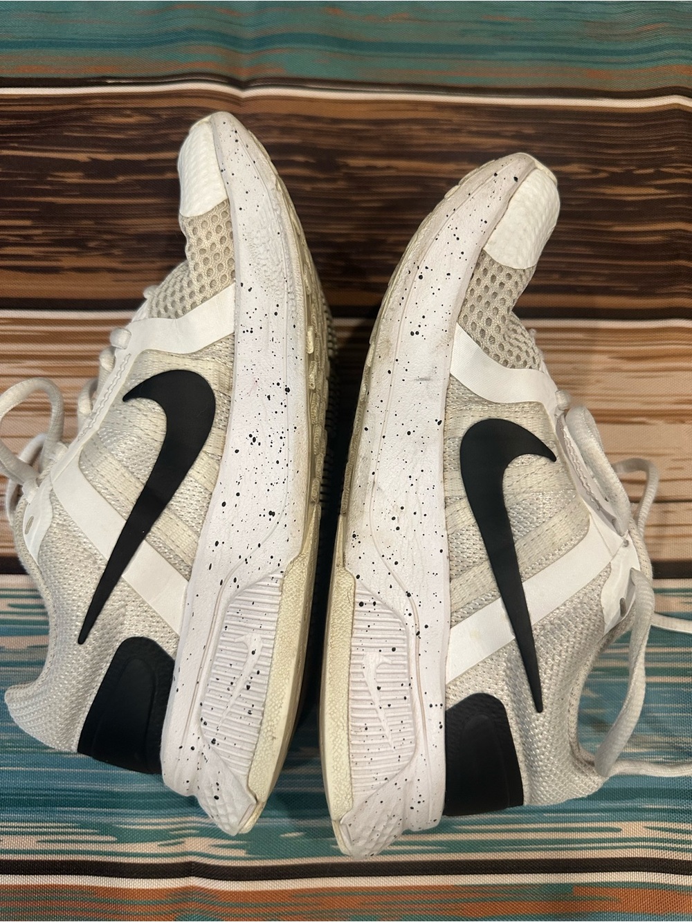 Nike Run Swift 2 Size 5 Women's White Mesh Running Sneakers with Black Swoosh